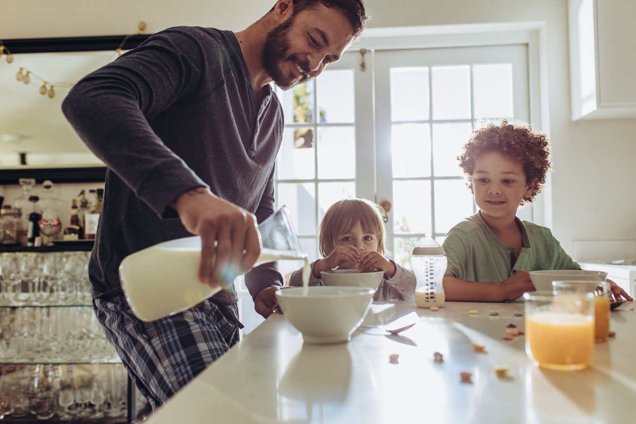 Family Breakfast Happy